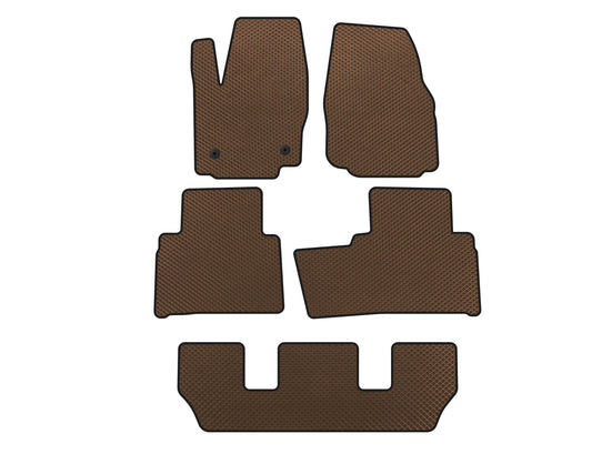EVA Floor Mats (3 Rows, Brown) for Ford Galaxy 2007-2015 - image 1