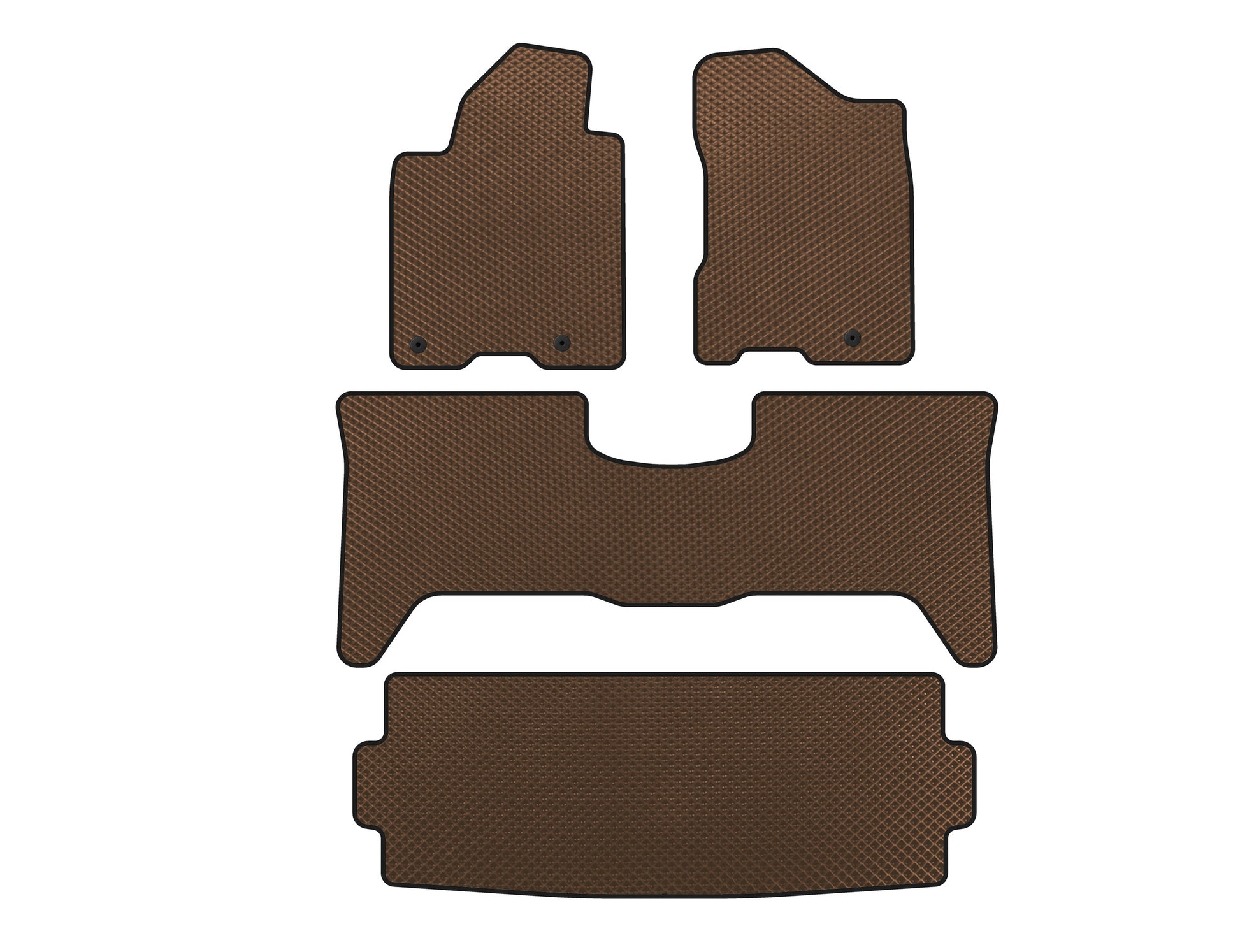 EVA Floor Mats (3 Rows, 2003-2008, Brown) for Nissan Armada 2003-2015 - image 1