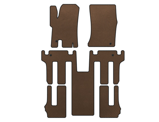 EVA Floor Mats (3 Rows, Brown) for Ssang Yong Rodius - image 1