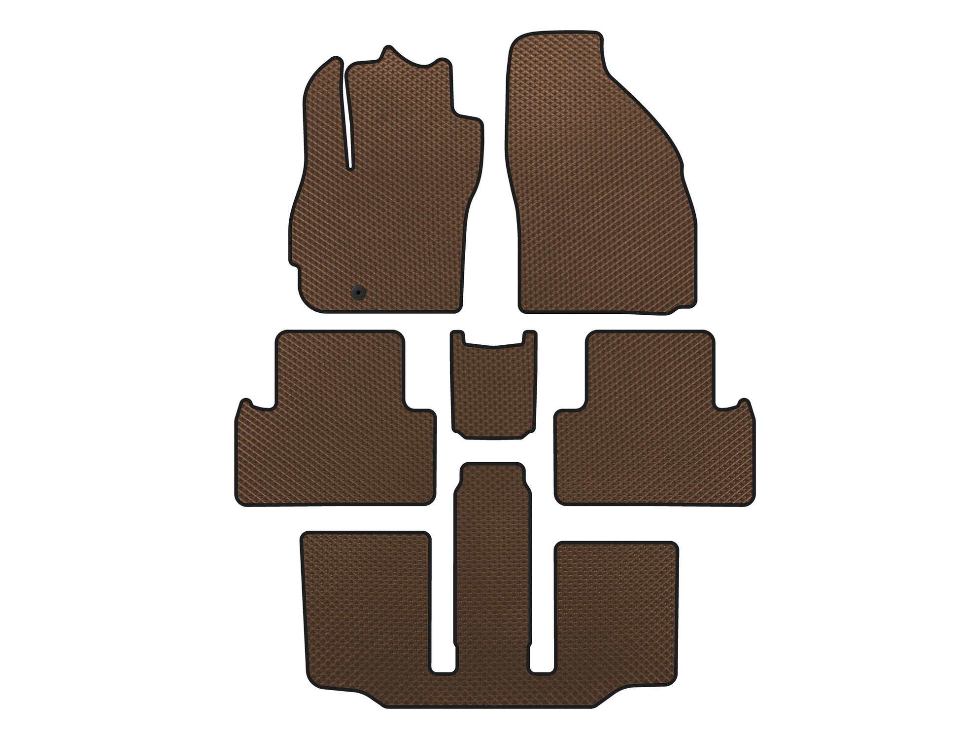 EVA Floor Mats (3 Rows, 7-Seater, Brown) for Mazda 5 2005-2009 - image 1