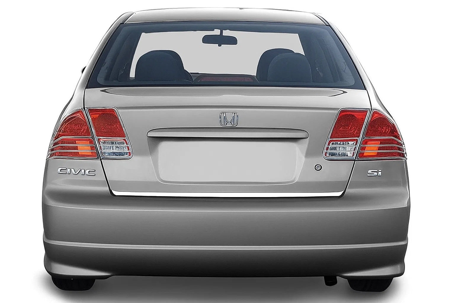 Chrome Tail Light Covers (2 pcs, plastic) for Honda Civic Sedan VII 2001-2006 - image 1