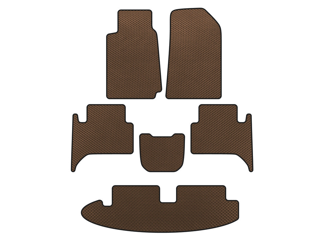 EVA Floor Mats (3 Rows, Brown) for Chevrolet Trailblazer 2012-2019 - image 1