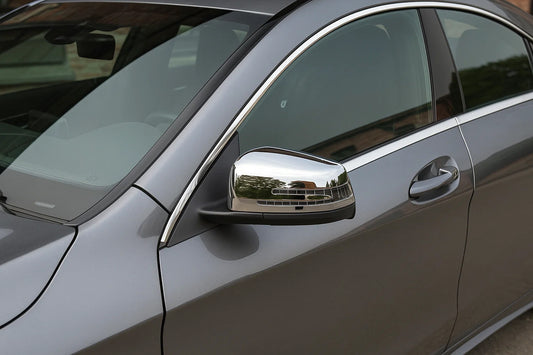 Mirror Covers (2 pcs, Stainless Steel) for Mercedes CLA C117 2013-2019 - image 1