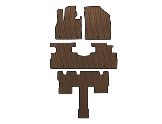 EVA Floor Mats (3 Rows, 7-Seater, Brown) for Hyundai Palisade 2018-2025 - image 1