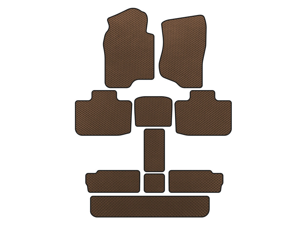 EVA Floor Mats (3 Rows, Brown) for Cadillac Escalade 2007-2014 - image 1