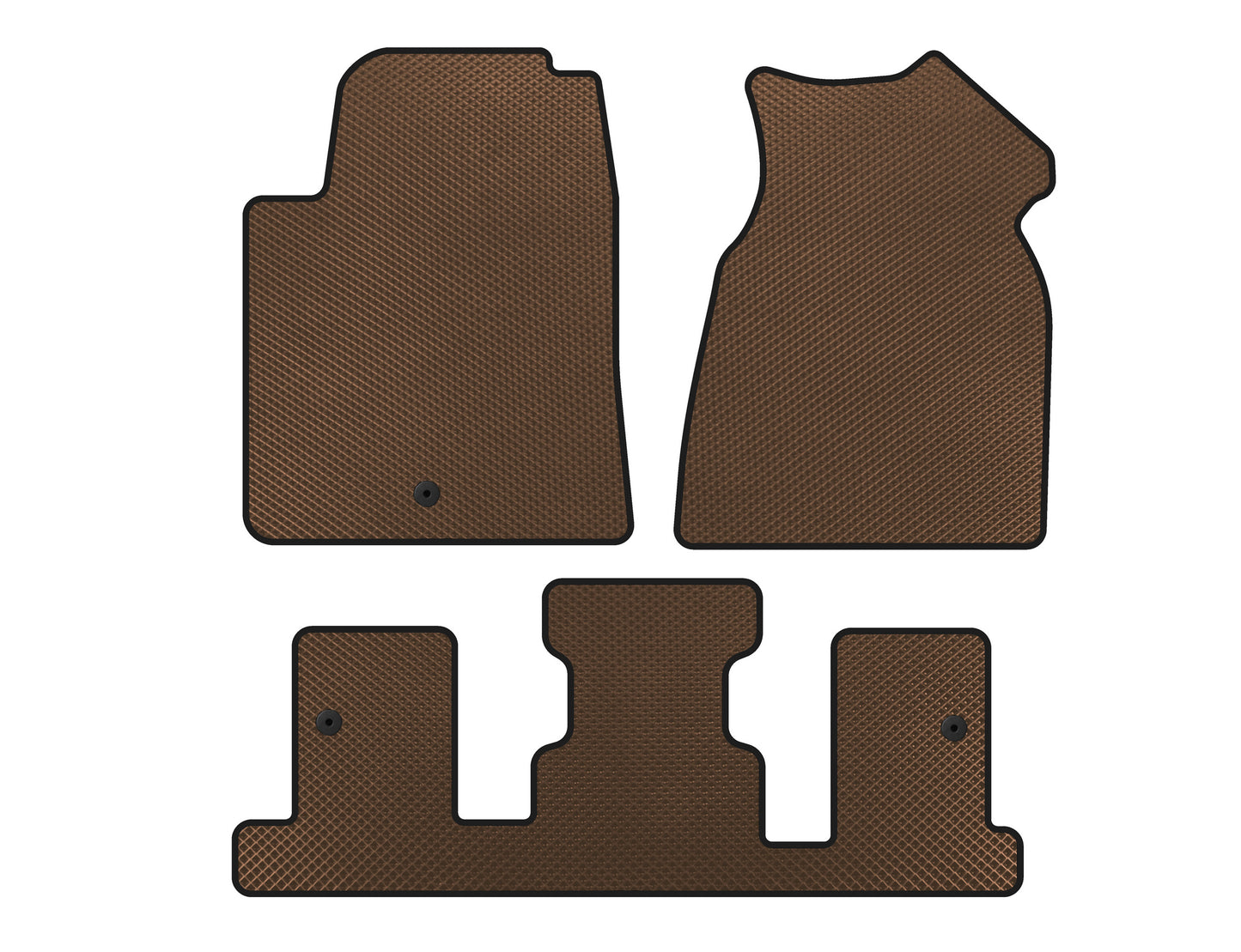 EVA Floor Mats (1+3 Row, 2013-2017, Brown) for GMC Acadia 2006-2017 - image 1