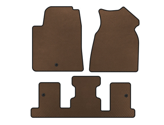 EVA Floor Mats (1+3 Row, 2013-2017, Brown) for GMC Acadia 2006-2017 - image 1