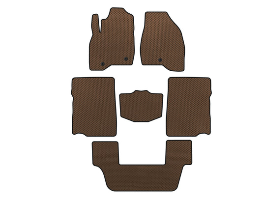 EVA floor mats (2017-2019, 3rd row, 7-seater, Brown) for Ford Explorer 2011-2019 - image 1