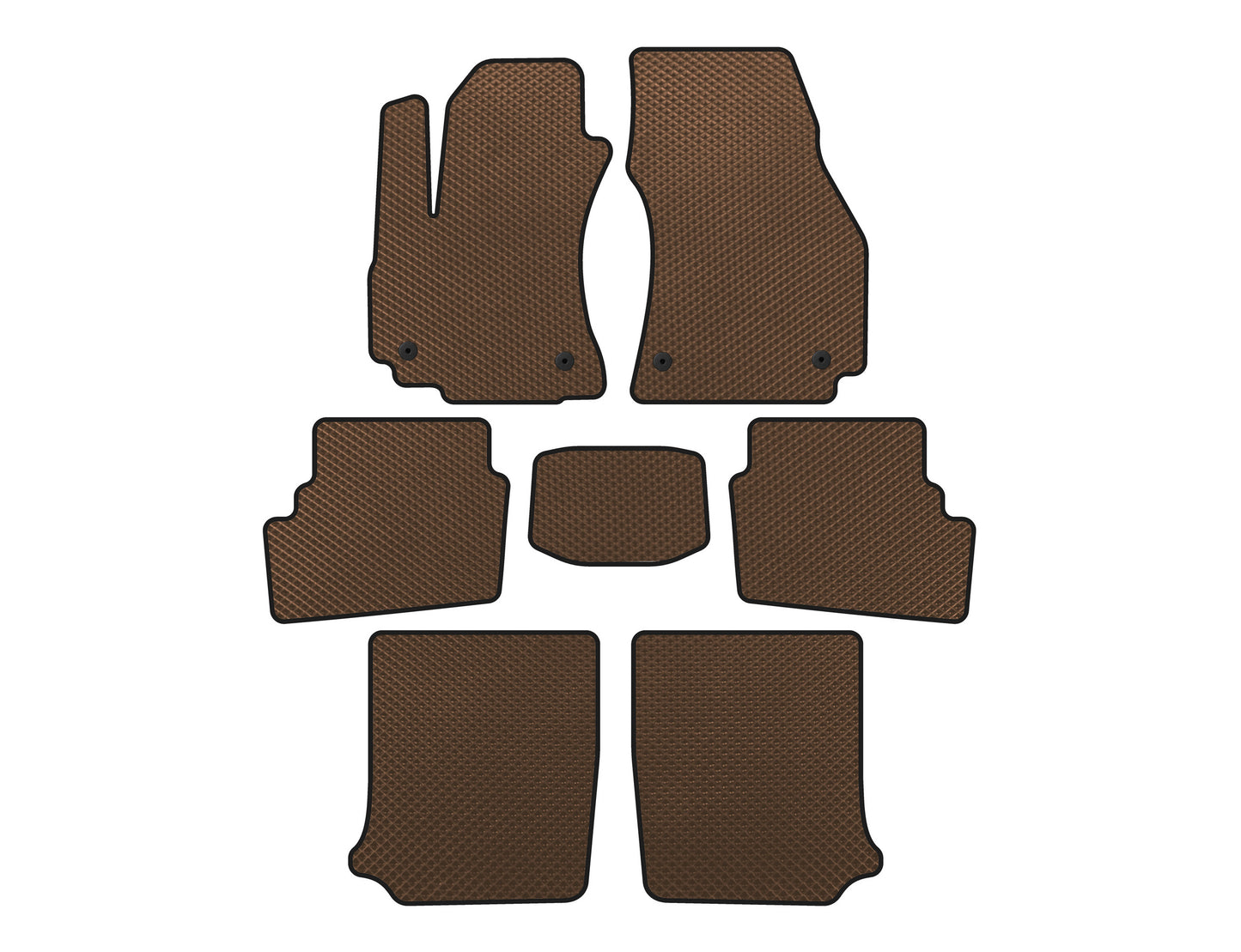 EVA Floor Mats (3 Rows, 2003-2005, 7-Seater, Brown) for Opel Zafira A 1998-2005 - image 1