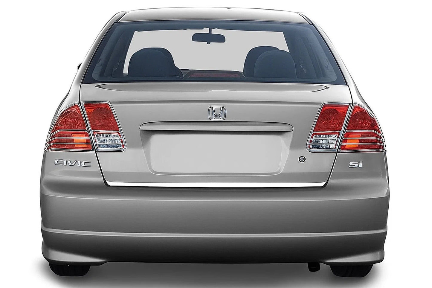 Chrome Tail Light Covers (2 pcs, plastic) for Honda Civic Sedan VII 2001-2006 - image 1