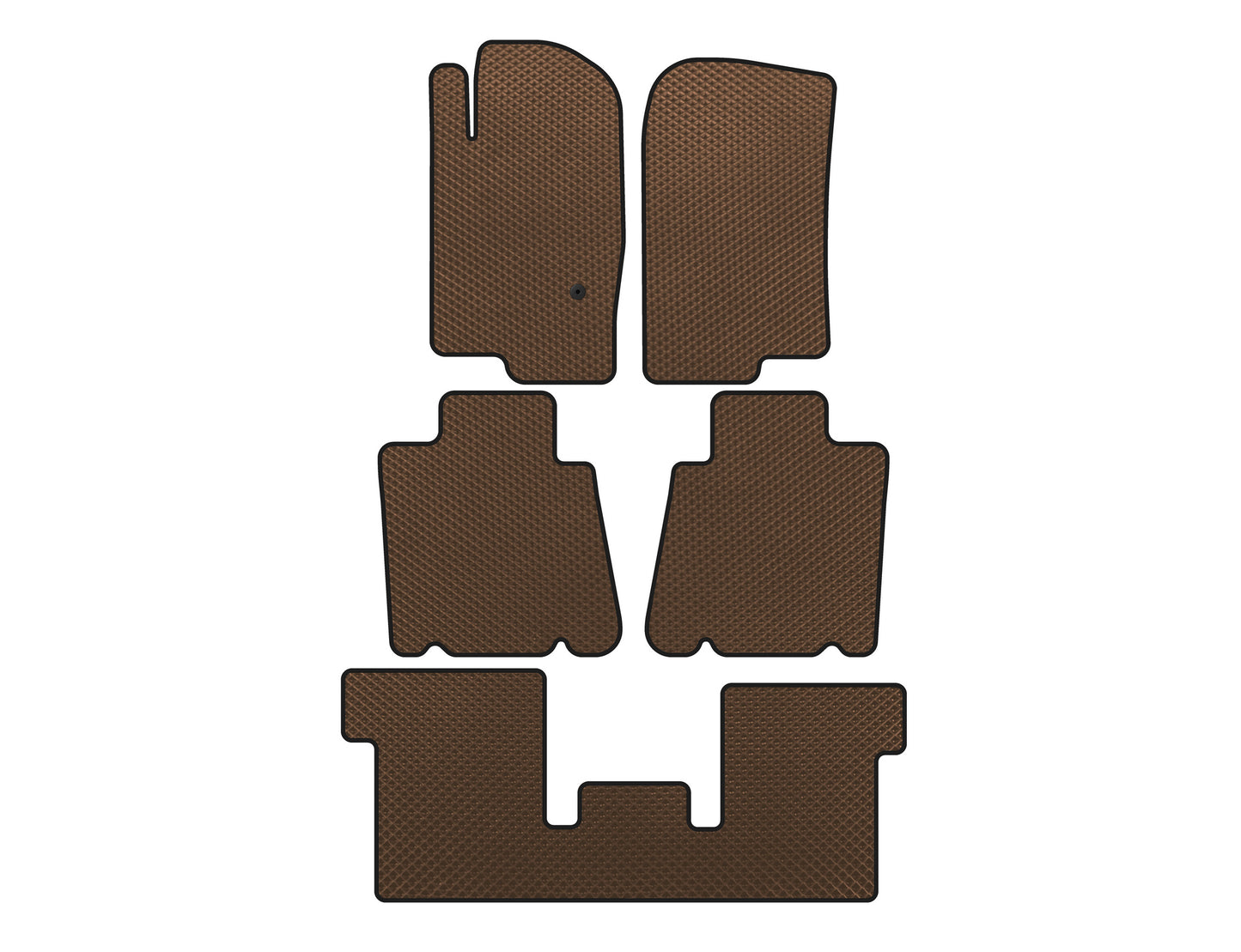 EVA Floor Mats (3 Rows, Brown) for Ford Explorer 2001-2005 - image 1