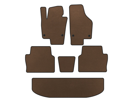 EVA Floor Mats (3 Rows, Brown) for Seat Alhambra 2010- - image 1