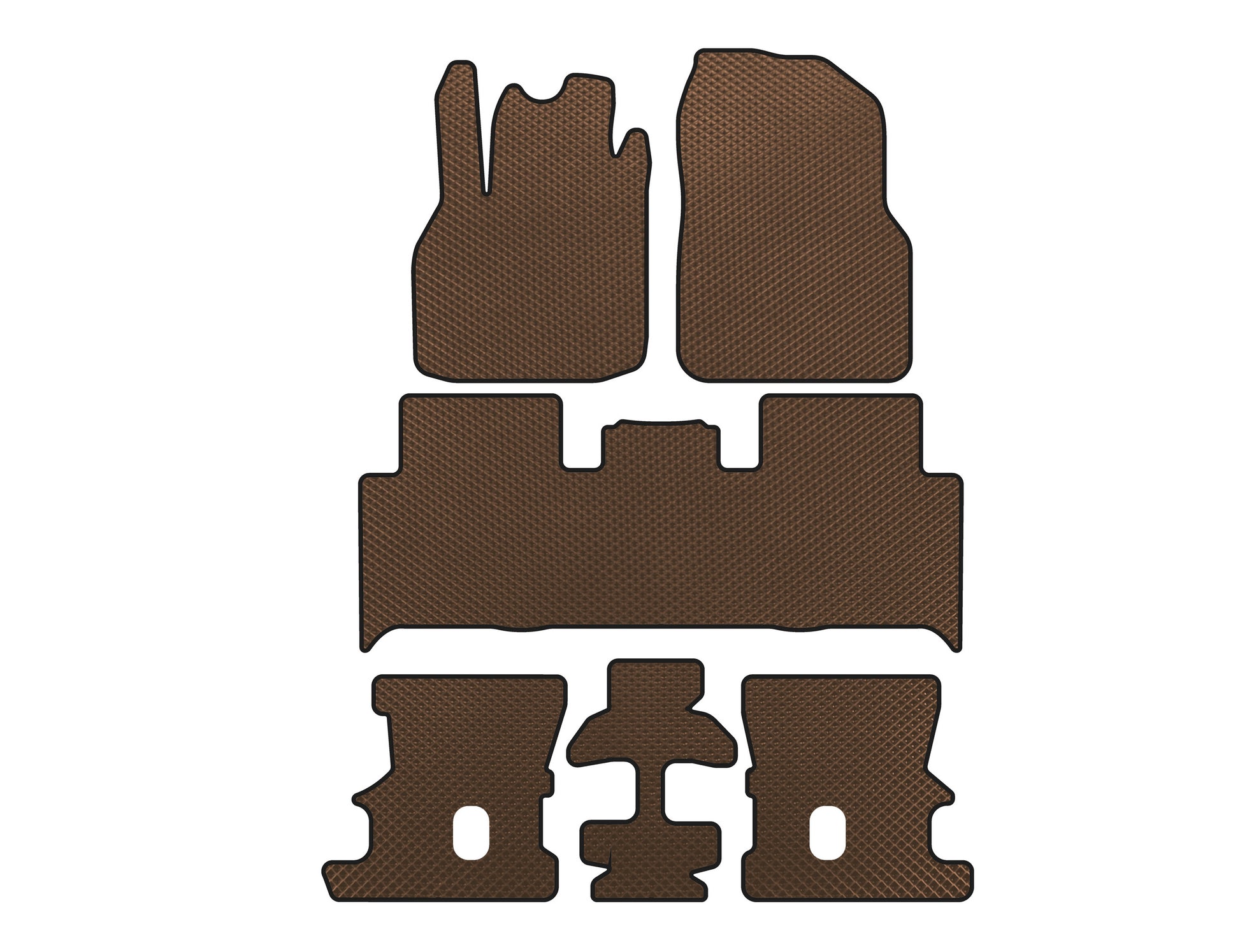 EVA Floor Mats (3 Rows, Brown) for Renault Scenic/Grand 2003-2009 - image 1