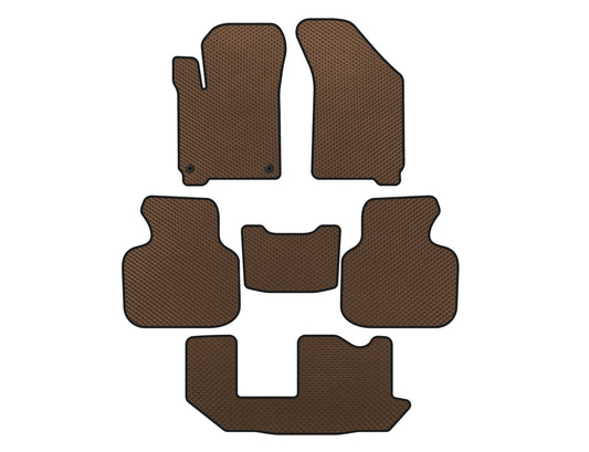 EVA Floor Mats (2011-2020, 3 Rows, 7-Seater, Brown) for Dodge Journey 2008-2020 - image 1