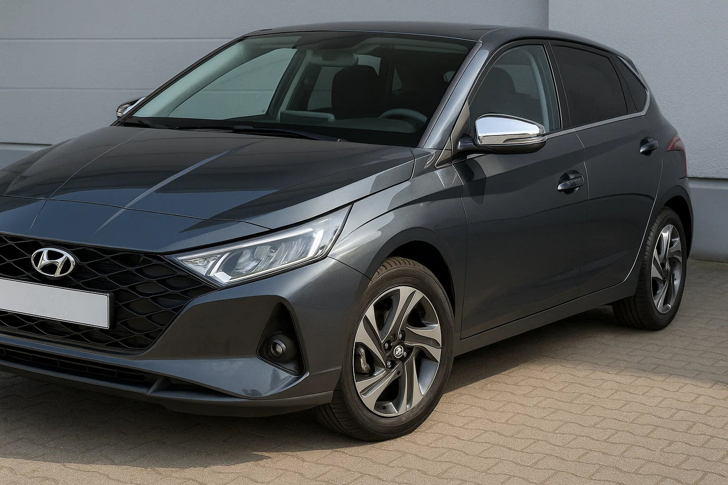 Mirror Covers (2 pcs, Stainless Steel) for Hyundai I-20 2020- - image 1