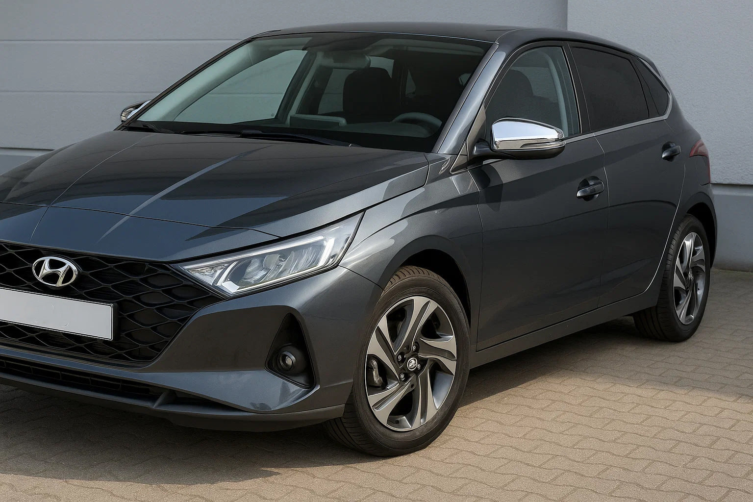 Mirror Covers (2 pcs, Stainless Steel) for Hyundai I-20 2020- - image 1