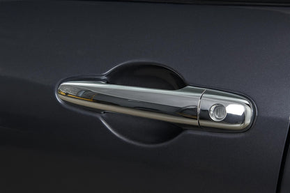 Chrome Door Handle Covers (4 pcs, Stainless Steel) for Mazda 2 2003-2007 - image 1