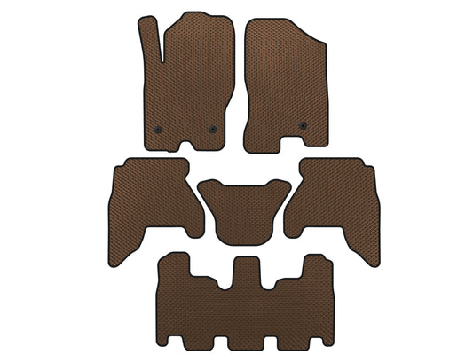 EVA Floor Mats (3 Rows, Brown) for Nissan Pathfinder R51 2005-2014 - image 1