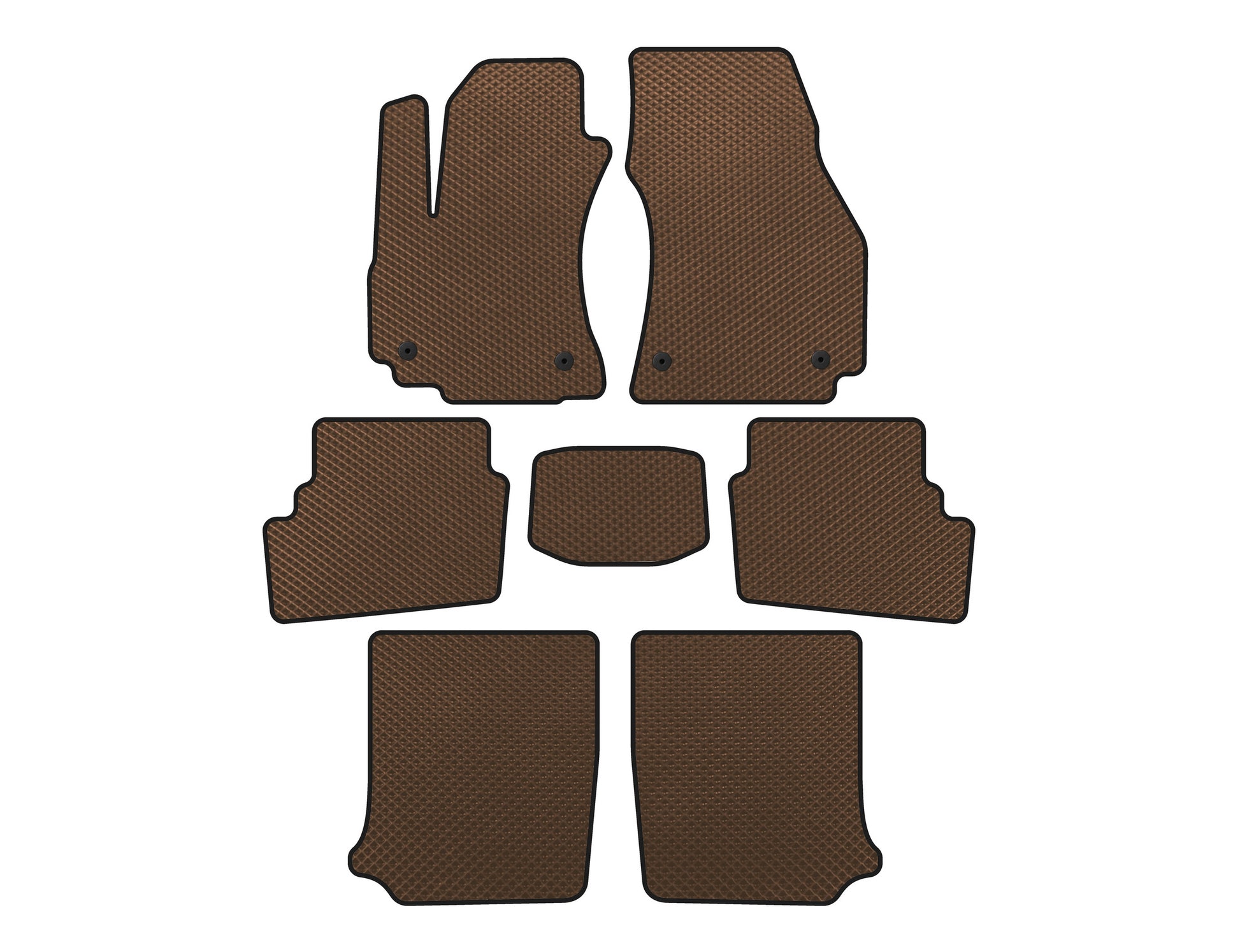 EVA Floor Mats (3 Rows, 2003-2005, 7-Seater, Brown) for Opel Zafira A 1998-2005 - image 1