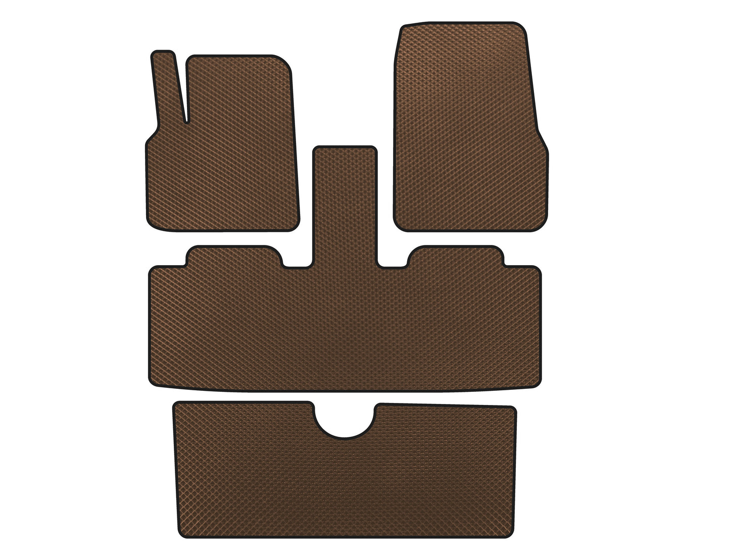 EVA Floor Mats (3 Rows, 7-Seater, Brown) for Renault Espace 2002-2014 - image 1