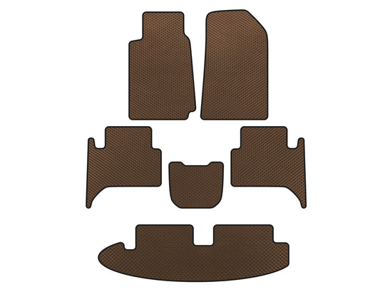EVA Floor Mats (3 Rows, Brown) for Chevrolet Trailblazer 2012-2019 - image 1