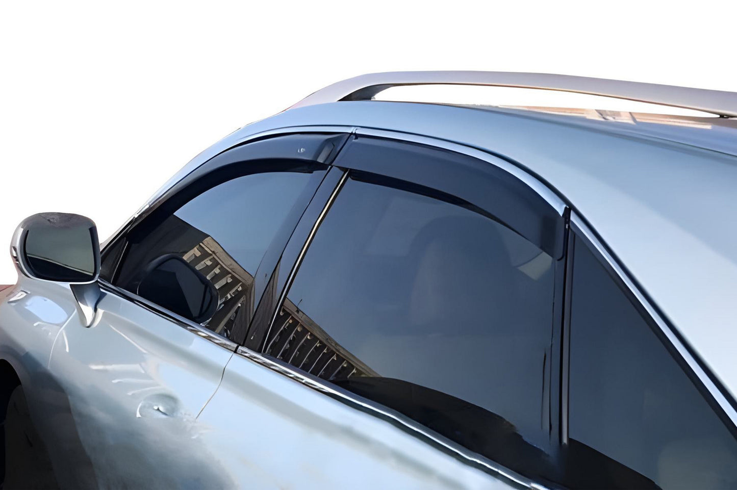 Window visors with chrome trim (4 pcs, HIC) for Lexus RX 2009-2015 - image 1