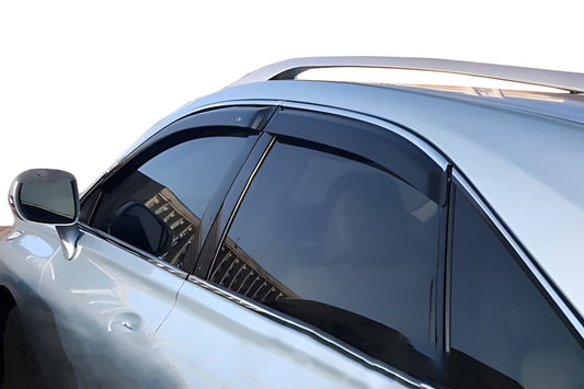 Window visors with chrome trim (4 pcs, HIC) for Lexus RX 2009-2015 - image 1
