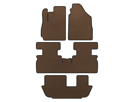 EVA Floor Mats (3 Rows, Brown) for Jetour X70 2018- - image 1