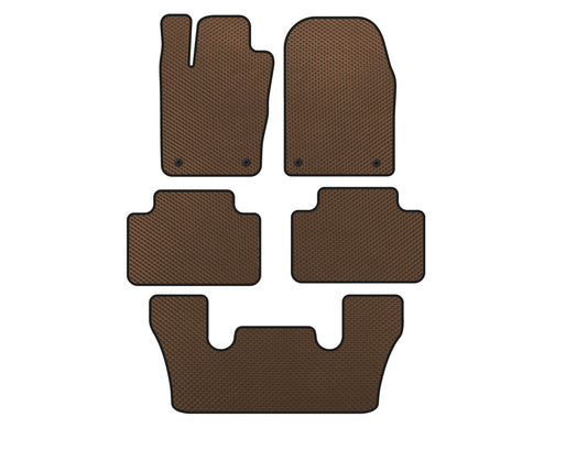 EVA Floor Mats (3 Rows, Brown) for Dodge Durango 2010- - image 1