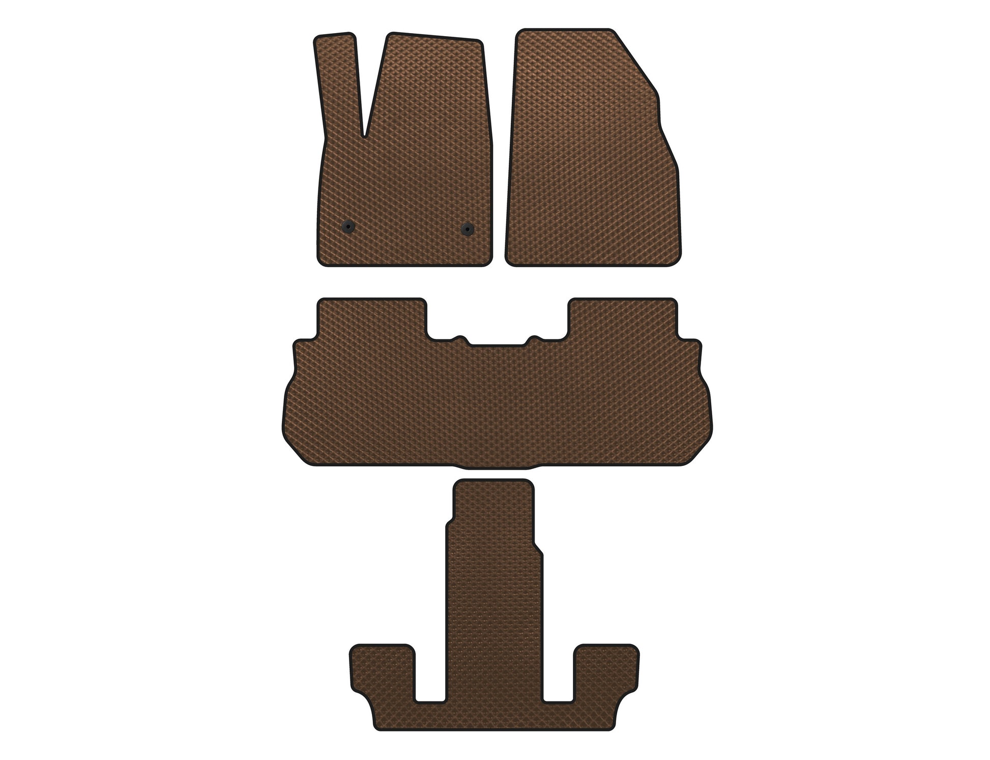 EVA Floor Mats (3 Rows, 2017-2019, Brown) for GMC Acadia 2017- - image 1