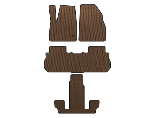 EVA Floor Mats (3 Rows, 2017-2019, Brown) for GMC Acadia 2017- - image 1
