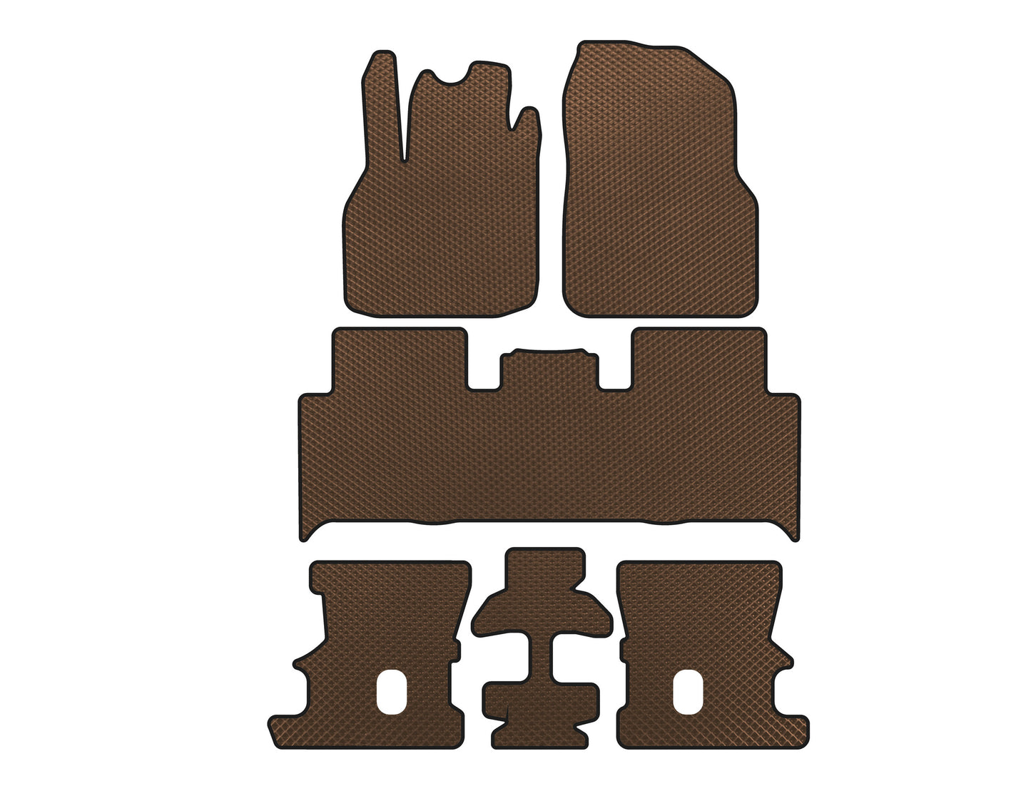 EVA Floor Mats (3 Rows, Brown) for Renault Scenic/Grand 2003-2009 - image 1