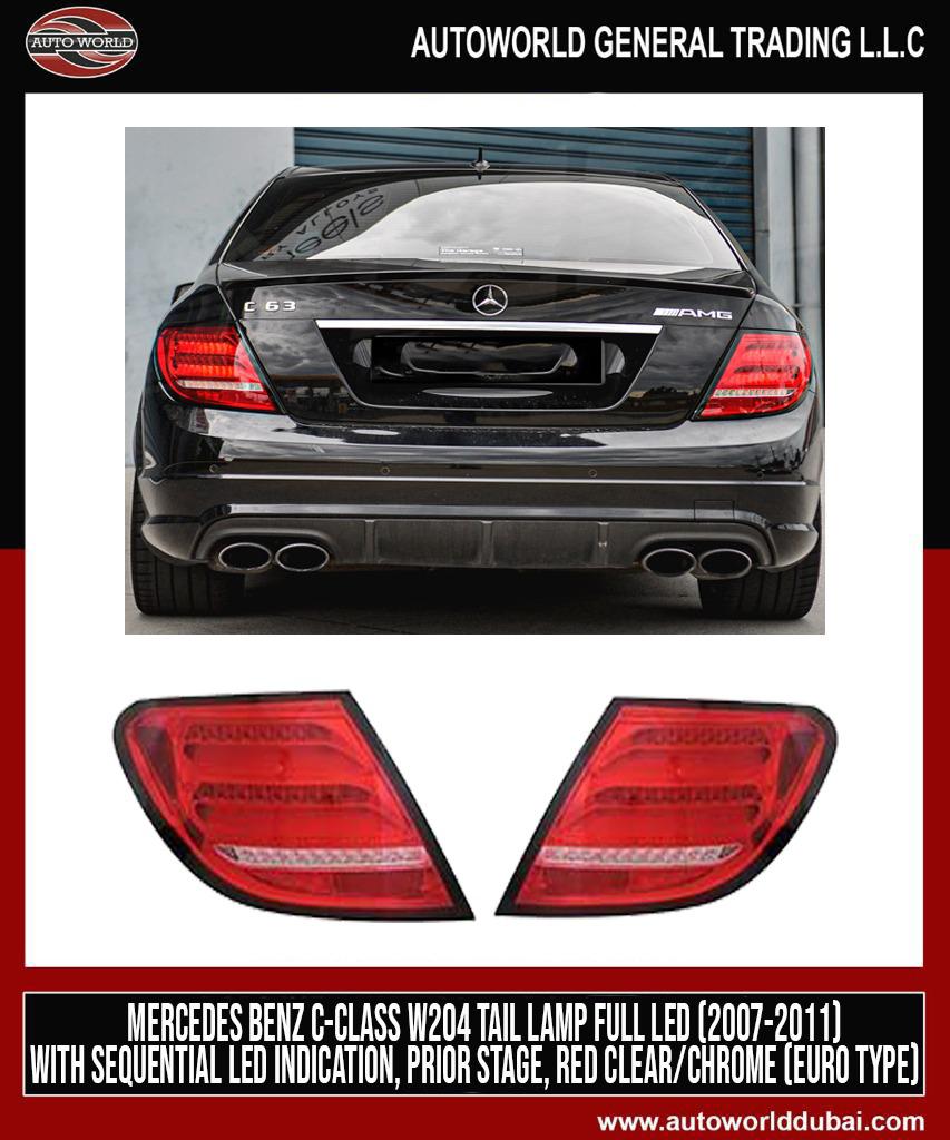 LED Tail Lights (2007-2011, 2 pcs) for Mercedes C-class W204 2007-2015 - image 1