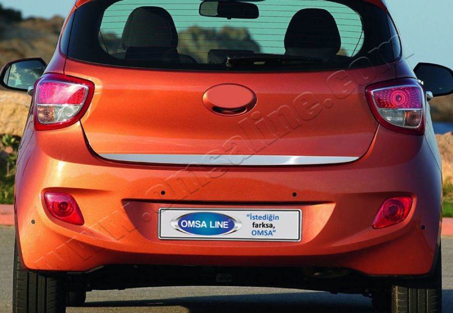 Trunk edge (stainless steel) for Hyundai I-10 2014-2017 - Reelken Auto