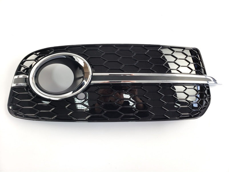 Fog Light Grilles RS-Style (2013-2017, 2 pcs, Black with Chrome) for Audi Q5 2008-2017 - image 3