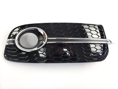 Fog Light Grilles RS-Style (2013-2017, 2 pcs, Black with Chrome) for Audi Q5 2008-2017 - image 3