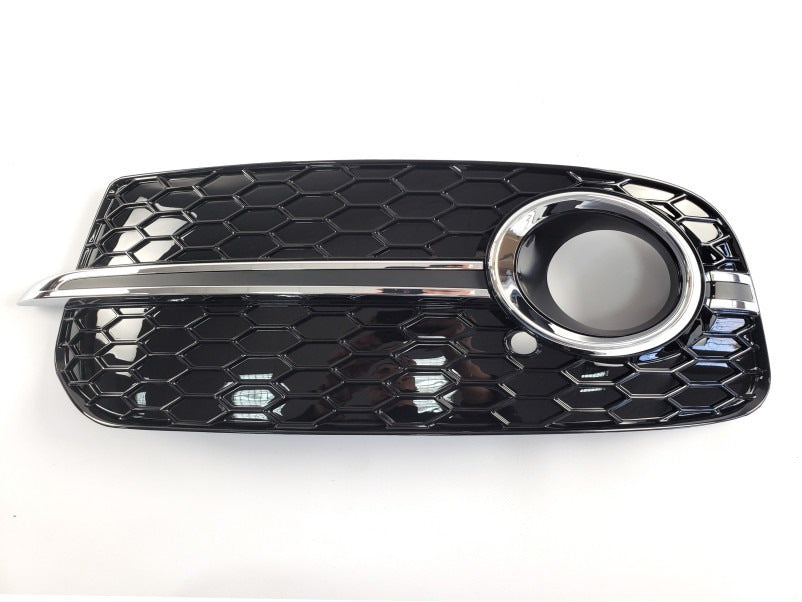 Fog Light Grilles RS-Style (2013-2017, 2 pcs, Black with Chrome) for Audi Q5 2008-2017 - image 2