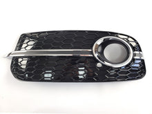 Fog Light Grilles RS-Style (2013-2017, 2 pcs, Black with Chrome) for Audi Q5 2008-2017 - image 2