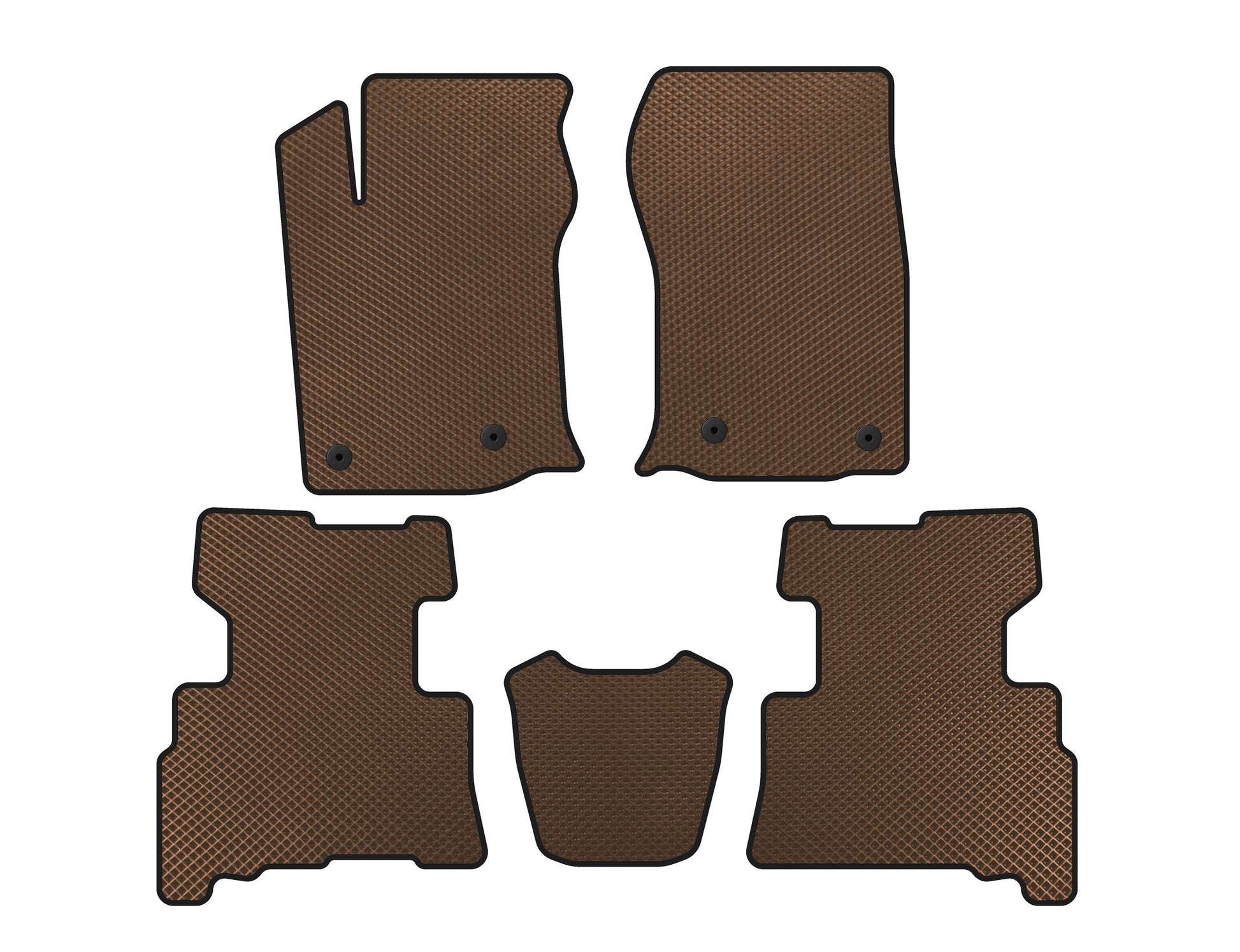 EVA Floor Mats (2 Rows, 2014-2024, 7-Seater, Brown) for Toyota 4Runner 2009-2024 - image 1