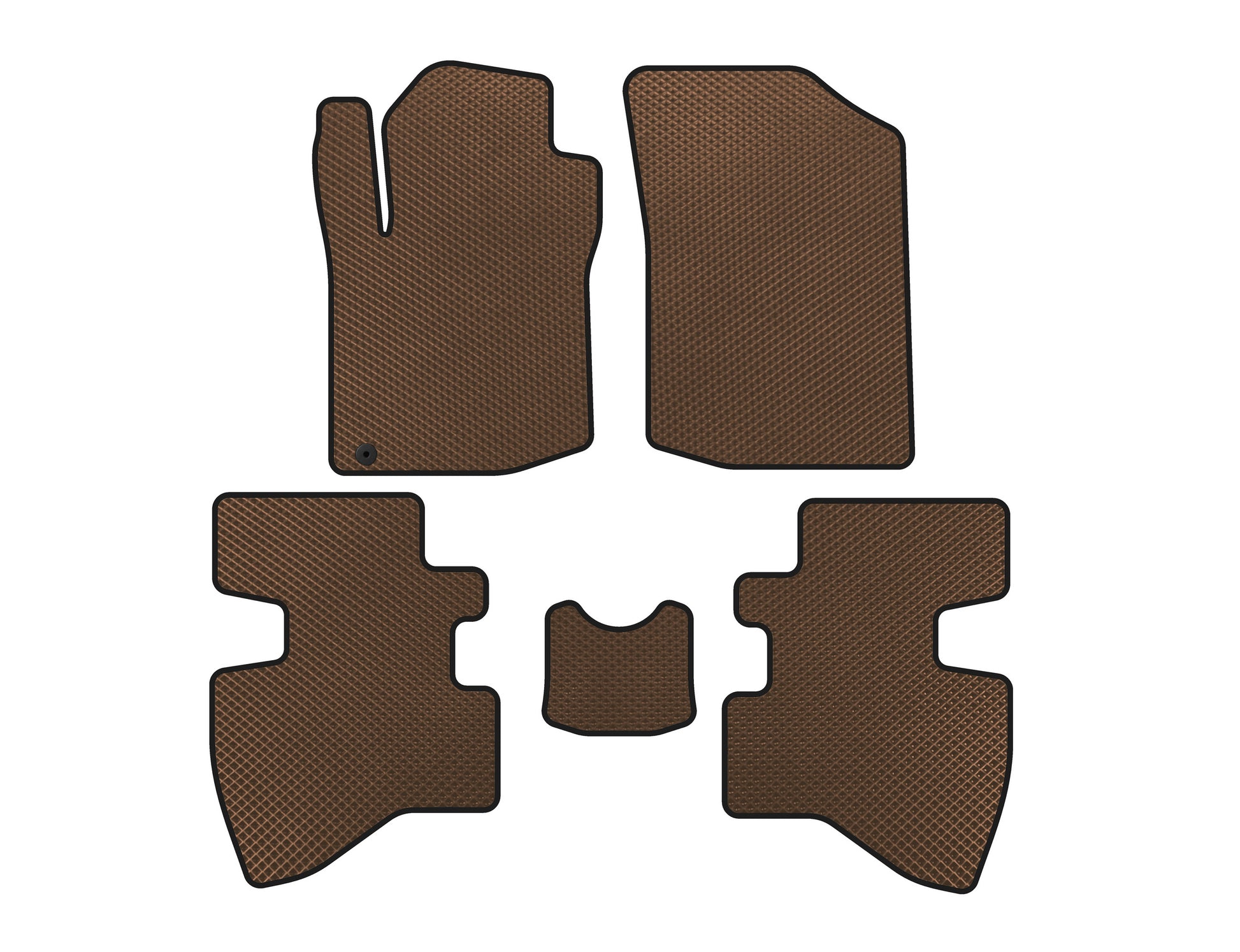 EVA Floor Mats (2007-2009, HB, 3-Door, Brown) for Toyota Aygo 2007-2014 - image 1