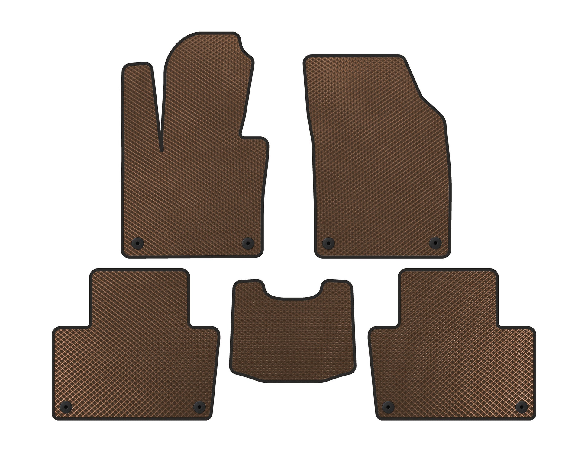 EVA Car Mats (2020-, Brown) for Volvo XC90 2015- - image 1