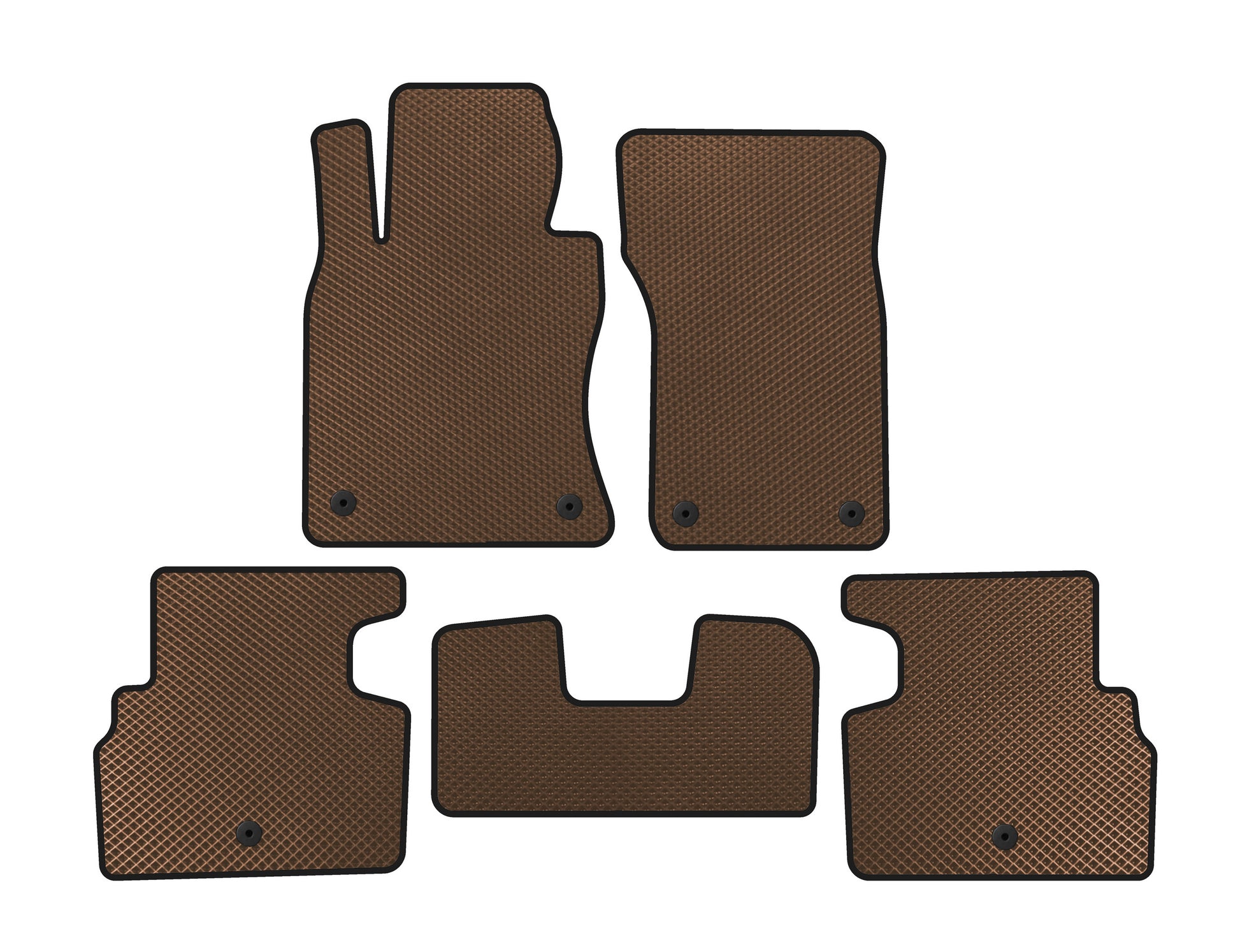 EVA Floor Mats (SD, Brown) for Infiniti Q50/Q60 2013-2024 - image 1