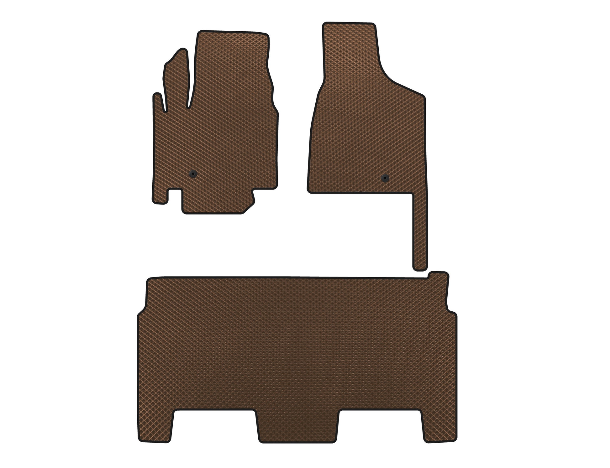 EVA Mats (2008-2020, 2 Rows, 8-Seater/SXT Trim, Brown) for Dodge Grand Caravan V 2008-2020 - image 1