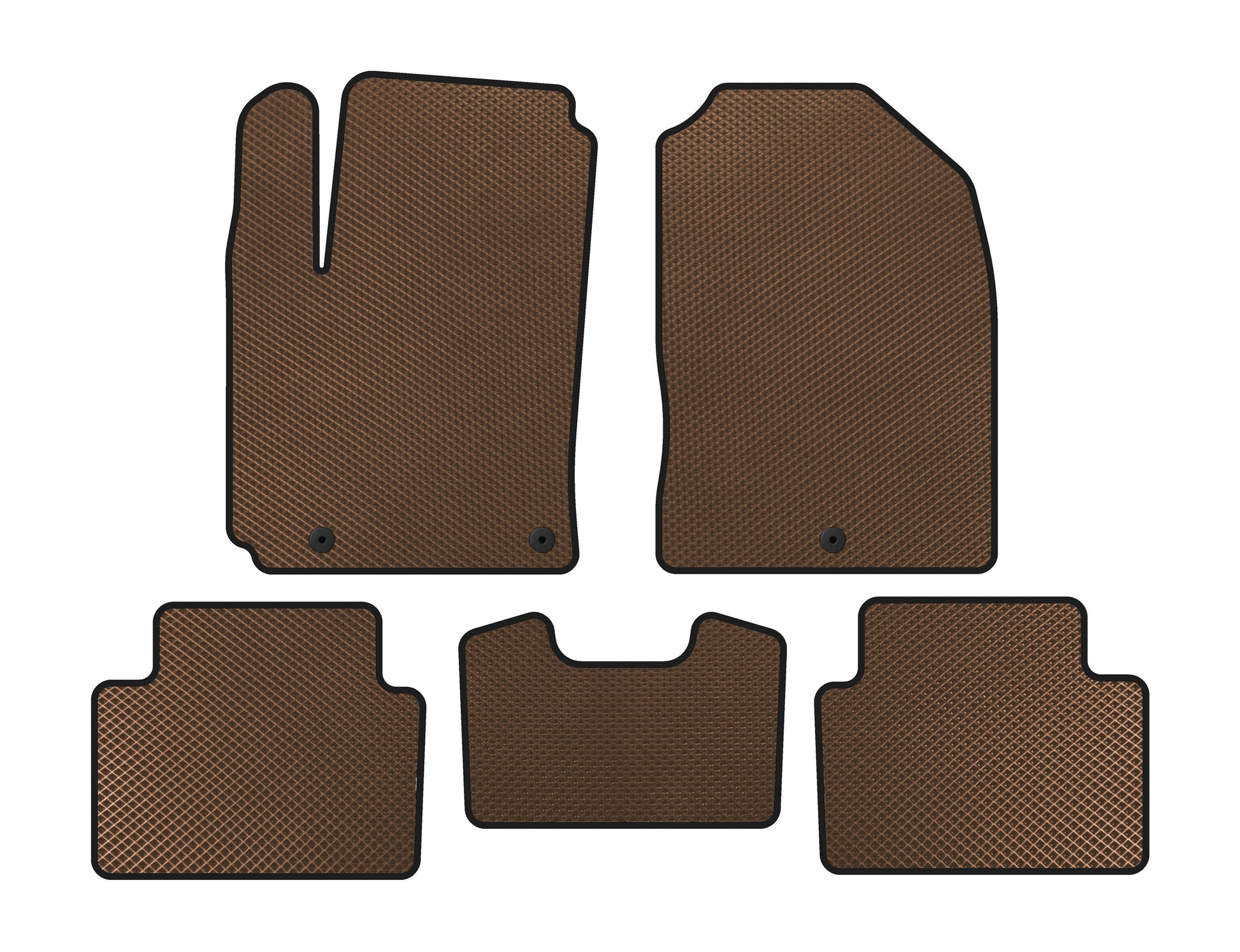 EVA floor mats (2017-2020, Petrol, Brown) for Hyundai Kona 2017-2023 - image 1