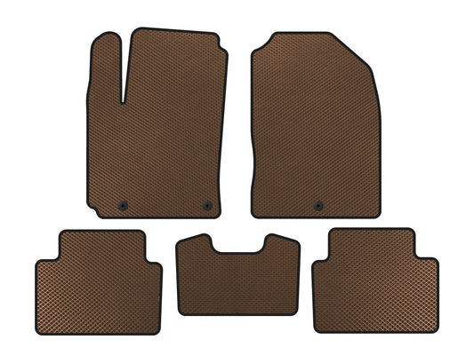 EVA floor mats (2017-2020, Petrol, Brown) for Hyundai Kona 2017-2023 - image 1
