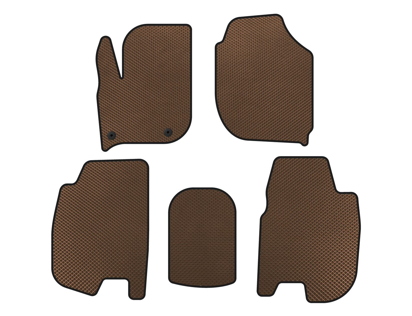 EVA Floor Mats (HB, Brown) for Honda FIT/Jazz 2014- - image 1