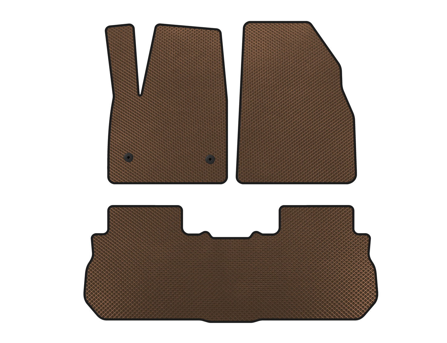 EVA Floor Mats (2 Rows, 2017-2019, Brown) for GMC Acadia 2017- - image 1