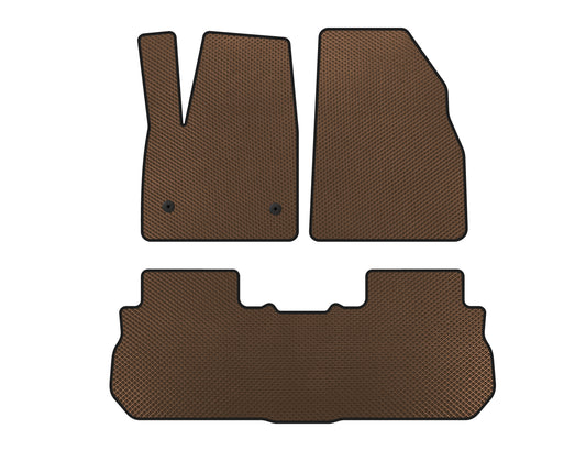 EVA Floor Mats (2 Rows, 2017-2019, Brown) for GMC Acadia 2017- - image 1