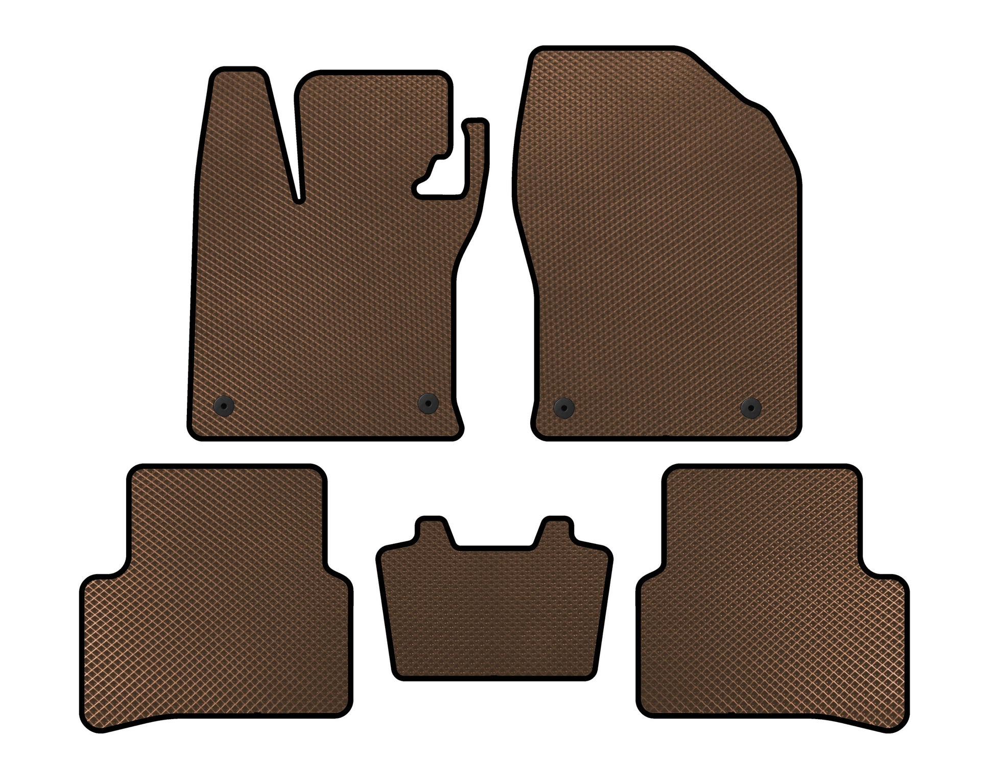 EVA Floor Mats (Hybrid, Brown) for Lexus UX 2018- - image 1