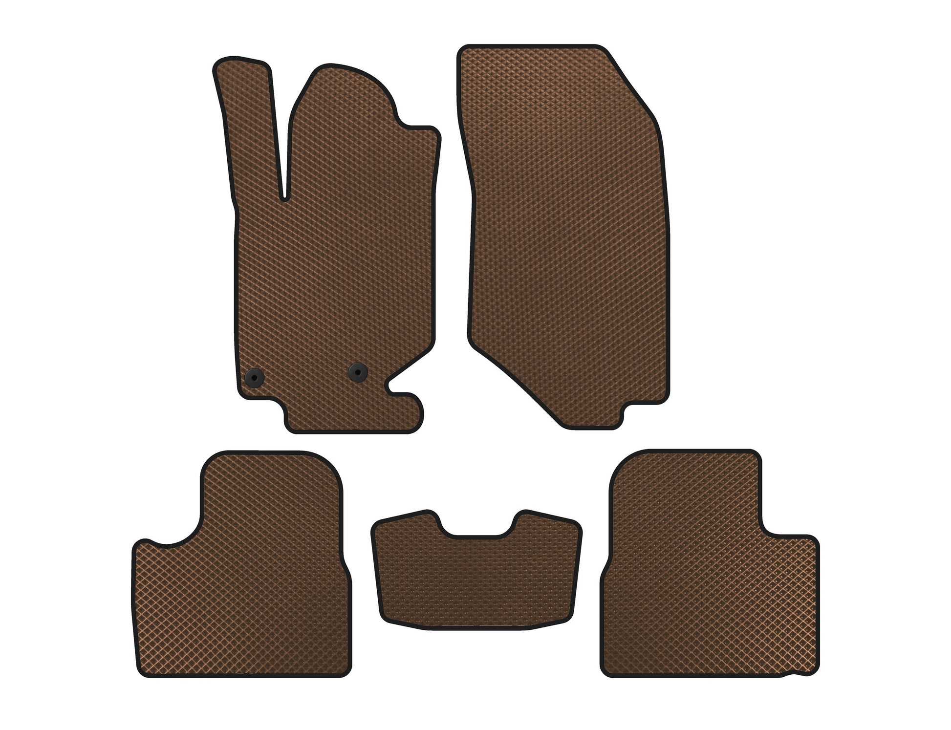 EVA Floor Mats (Brown) for Peugeot 2008 2019- - image 1